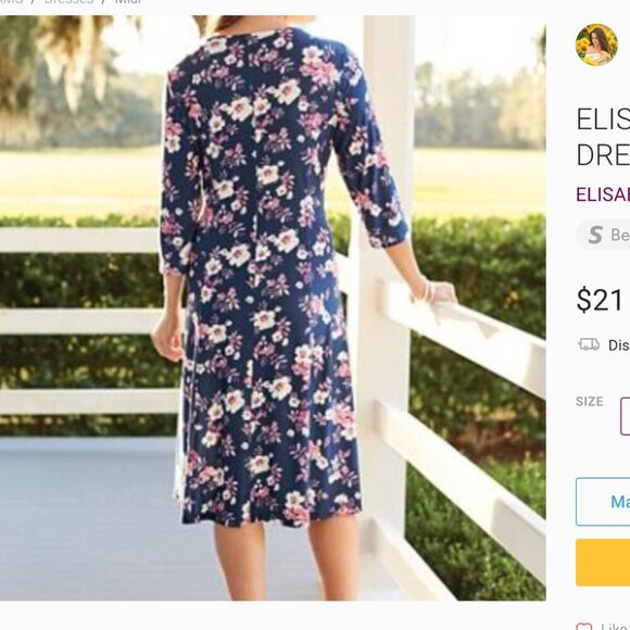 Elisabeth Williams Floral Sheath Dress - Picture 7 of 7